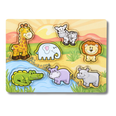 Wooden Animal Safari Puzzle Toys For Kids in Bulk